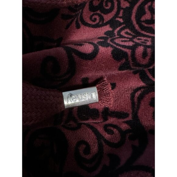 Disney Parks Mickey Mouse Velour Hoodie Womens XL Burgundy Sweatshirt Sweater - Picture 7 of 7